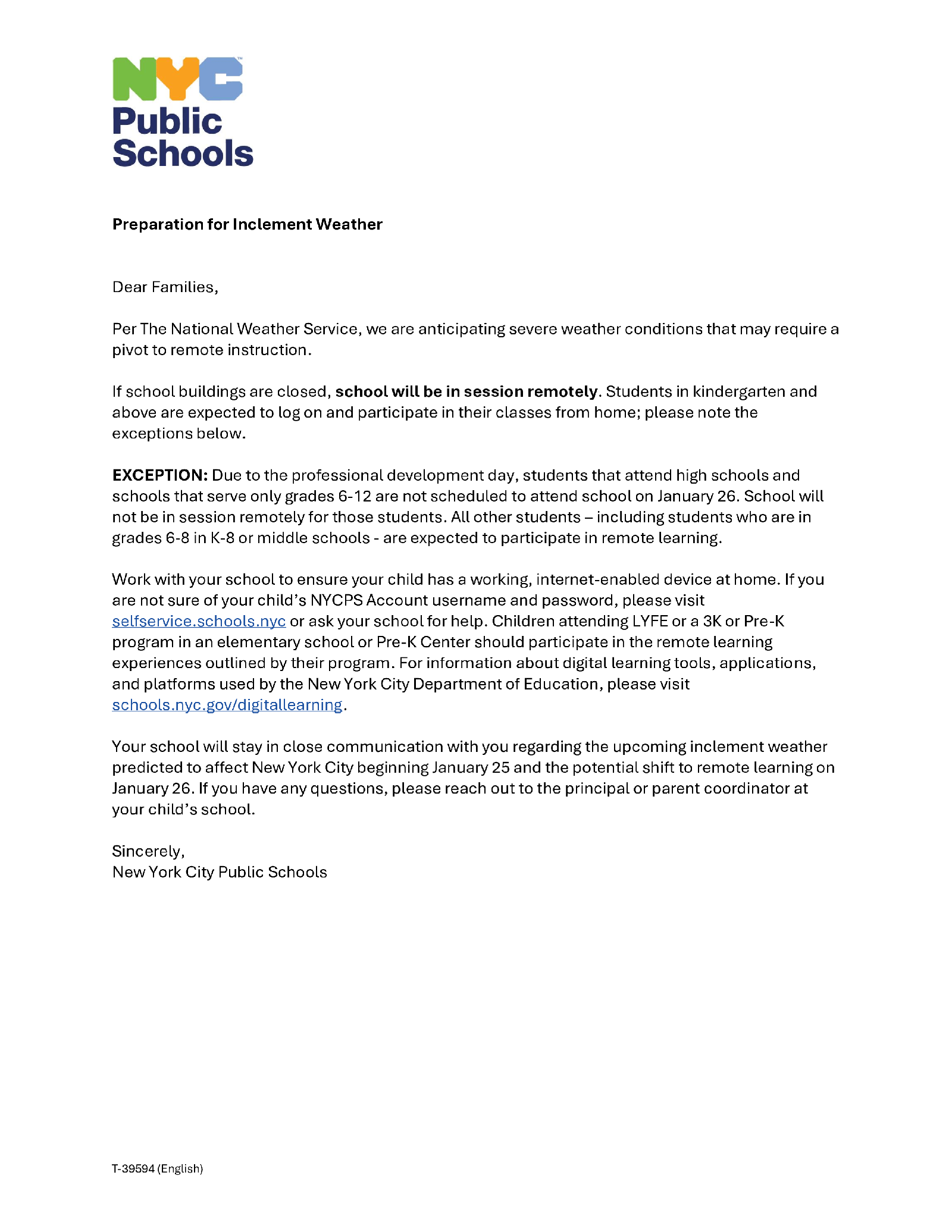 English Letter