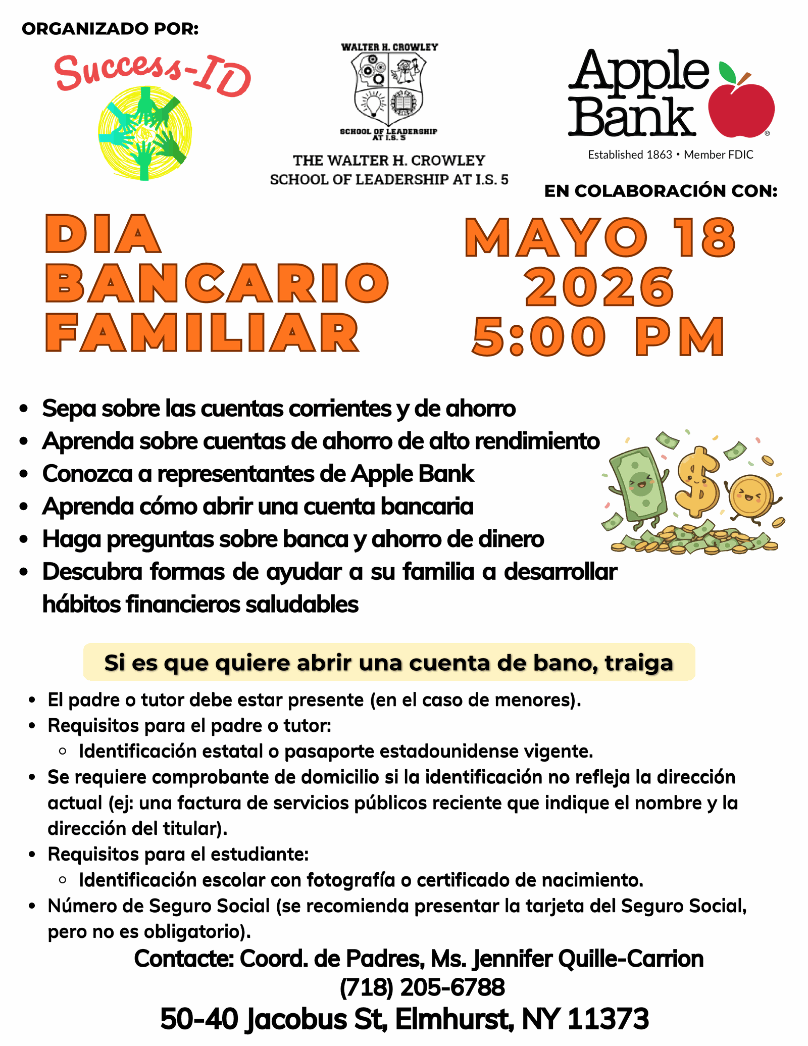 Success ID banking flyer (spanish)
